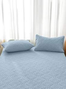 2pcs Padded Thick Peony Floral Pattern Pillowcases, 2pcs Soft Breathable Comfortable Floral Sky Blue Waterproof Pillowcases With Concealed Zipper, Bedroom Pillowcase, Pillow Protectors