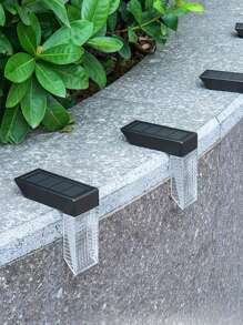 Solar LED Lights Outdoor Waterproof Sensor Stair Step Lights Outdoor Garden Decoration Patio Wall Lights - 暖白色 - 查看 8
