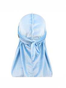 1pc Men Durag, Solid Velvet Elastic Bandana, Fashionable Pirate Hat, Casual Comfortable Breathable Sports Outdoor Headwrap, Unisex Pirate Hat Pirate Costume - A - View 18