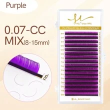 SONG LASHES 高品质 16 排 0.07 毫米 8-15 毫米混合彩虹睫毛延长适用于睫毛艺术家彩色睫毛粉色浅紫色浅棕色浅绿色睫毛簇、睫毛簇、单根睫毛、睫毛、假睫毛 - 彩色 - 查看 39