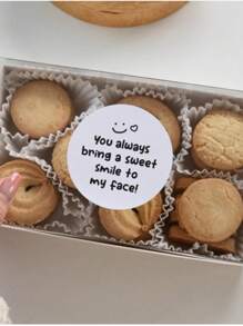 36pcs/48pcs/72pcs "Thank You" Square/Round Shape Simple Instagrams Gift Stickers, Decoration Stickers, Thank You Labels, Dessert Stickers Valentine Day