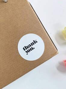 36pcs/48pcs/72pcs "Thank You" Square/Round Shape Simple Instagrams Gift Stickers, Decoration Stickers, Thank You Labels, Dessert Stickers Valentine Day