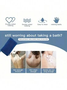 1pc/2pcs African Nylon Exfoliating Bath Towel, Soft Exfoliating, Lathers Up, Bathroom Essential, Back To School Must-Have - Color - View 7