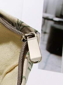 1 件蓝色提花面料蒲公英花手拿包便携式化妆包，时尚休闲时尚便携式化妆包，化妆包，小化妆包，化妆盒，可爱化妆包，化妆包，卫生巾，袋垫，空气荚，有线耳机，充电器，耳机，化妆旅行包，护肤包，女士化妆包，糖果，护士，女学生，节日礼物。 - 藍色 - 查看 6