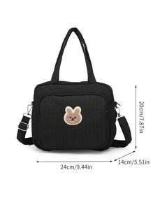 1pc Multifunctional Mom & Baby Bag, Lightweight Handbag With One Shoulder And Crossbody Strap, Large Capacity, Embroidered, Insulated Design For Mom On The Go