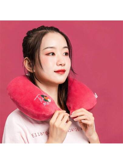 Miniso Disney Lotso Memory Foam Kussen Cartoon Strawberry Bear Anime Home Shaped Pillows Travel Neck Cushion Napping Birthday view 2