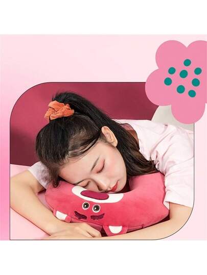 Miniso Disney Lotso Memory Foam Kussen Cartoon Strawberry Bear Anime Home Shaped Pillows Travel Neck Cushion Napping Birthday view 3