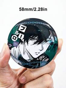 Blue Zone Football Anime Peripheral Badge, Blue Lock Awakening Double Flash Badge Series, Suitable For Gifts, Collection, Indoor Decoration, Backpack Decor