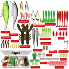 Fishing Lures Kit For Freshwater With Soft Plastic Lures Fishing Fishing Spoons Swimbaits Hard Minnow Popper Crankbait VIB Accessories Tackle Boxes - Multicolor - View 15