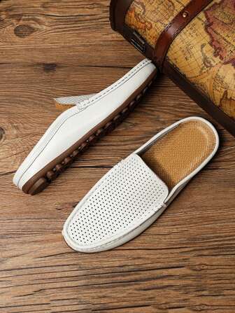 Mules Closed Toe Slippers Half Shoes For Men Slippers For Men Simple Casual Elegant Retro Holiday Personalized Fashion Modern Men's Holiday Party Beach Travel Summer Black White Blue Air Permeable Lightweight Non-Slip Comfortable Set Wear Slippers Men's Solid Color Shoes 2024 New Men's Shoes 45 46 47 Large Size Men's Shoes PU Leather Round Toe Low Top Shoes Flat Men's Sandals Men's Slippers Men's Slip-Ons Men's Half Slippers Men's Casual Shoes Men's Men Loafers Sandals For Men White Shoes For Men Wh