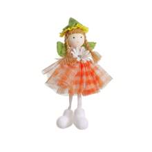 Flower Angel Decoration 4pcs 6.7inch Pastel Easter Fairy Hanging Ornaments Flower Angel Wings Fairy Tree Hanging Figurine For Home Spring Birthday Easter Party Decor