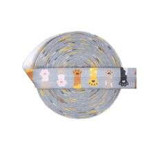 Bristlegrass Print Fold Over Elastic FOE 5/8" 3/4" 15mm 20mm Cartoon Dog Cat Heart Dot Satin Spandex Band Webbing Tape Headband Hair Tie Bracelet Dress Sewing Trim