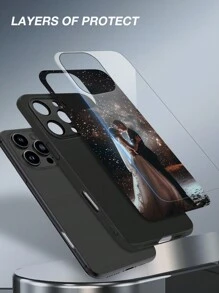 1pc Custom Full Family/Couple/Child/Pet/Wedding Photo Personalized High Definition Glass Phone Case Compatible With IPhone 16 PROMAX/ S24U/ Models