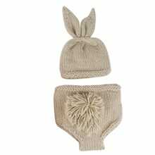 2pcs Newborn Photography Prop Animal Costume Outfits, Classic Knitted Baby Shower Easter Gift Sthings For Girls/Boys