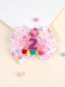 1 Stück Neue Jahr Geburtstag Haarclips, glücklicher Geburtstag Buchstaben Muster & glänzender Glitzer Geburtstagshüte & Haarknäul Dekoration Mädchen Haarbögen, Festliches Haarsschmuck, Alles Gute zum Geburtstag