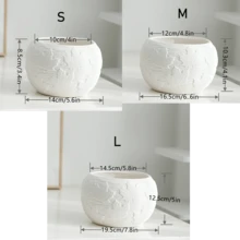 8-Inch Ceramic Floral Planter, Houseplant Planter For Water Growing, No Drainage Holes