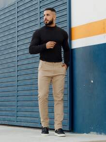 Urban Zone Jeans Men's Sport Fine Denim Trousers, Formal Style, Sport Fine Denim - 米色 - 查看 4