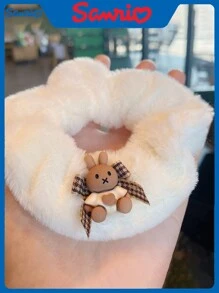 Sanrio Nieuwe herfst- en winter pluche grote haarelastiek schattige cartoon konijnenhoofdband haarband haar haarkoord