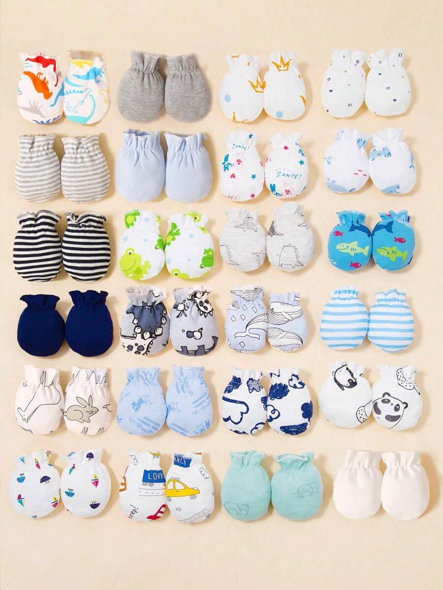 6 Pares De Guantes Para Bebé Niño, Color Al Azar - Multicolor - Ver 1