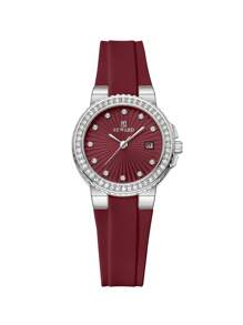 REWARD 奖励女士石英表，奢华时尚女士腕表，硅胶表带，防水，带表盒，优雅百搭，商务休闲皆宜，复古长方形腕表