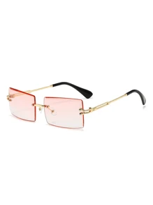 1 Pair, 2 Pairs, 3 Pairs, 5 Pairs, 10 Pairs Unisex Rectangular Classic Frameless Luxury Fashion Glasses, Suitable For Daily Life, Outdoor Travel Accessories, Daily Photography, Outdoor Travel Accessories, Also Have Windproof And Sand Protection Function, All Season