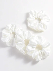 1pc/12pcs Women Solid Color Satin Silk Hair Scrunchies Set, Soft Satin Elastic Hair Ties, Non-Damaging Hair Ties, Suitable For High Ponytail & Casual Wear Hair Accessories Head Accessories