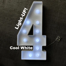 1 Set Marco de Marquesina Digital Luminoso de 73cm/28.7 pulgadas con luces blancas, Tablero KT con soporte, luz decorativa para fiesta de cumpleaños o aniversario - Luz blanca fría