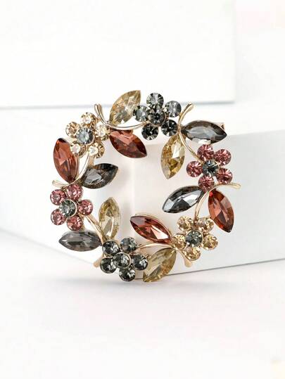 Rhinestone Garland Design Brooch