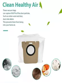 Bolsas de polvo para aspiradora robot Mijia Omni 1S 2, C102CN, B101CN, B116, X10+, X20+ S20+ Plus B108GL/ S10+ Plus B105 M30 D102 / X20 Pro D102GL / X20 Max D109GL M30S D103CN M40 D110CN Dreame Bot S10 S20 Pro, X10 L10s Ultra / S10 Pro L20 Ultra X20 Pro X20 Pro Plus