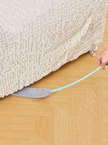 1 pieza Plumero para limpieza, plumero de piso con palo extensible y cabezal de microfibra flexible, limpiador lavable, plumero para la parte inferior de los muebles