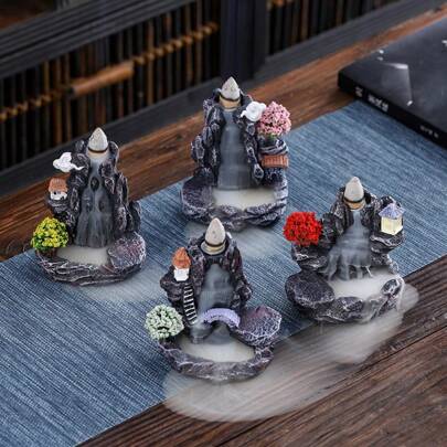 Backflow Incense Holder Waterfall Incense Burner Home Decor Aromatherapy Ornament Incense Cones With Backflow Incense Cones