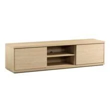 Mainstays Westley Sliding Door TV Stand For TVs Up To 75", Warm Walnut Finish - màu đen - Xem 1