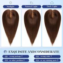 5.5x5 大覆盖假发，无刘海，12 英寸真发假发，适合头发稀疏的女性，遮盖白发根