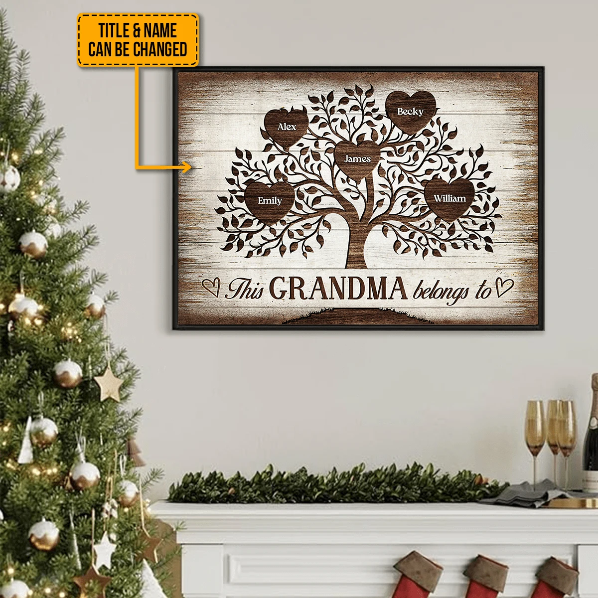 Cháu tôi mang lại niềm vui cho cuộc sống của tôi - Biểu ngữ vải bố cá nhân hóa - Quà tặng cho ông bà, sinh nhật, tốt nghiệp, đa năng, trang trí, có thể tái sử dụng, trang nhã, chất lượng cao, màu sắc tươi sáng, phong cách hiện đại, có thể tùy chỉnh, cá nhân hóa, độc đáo, trang trí nhà cửa - Như được hiển thị - Xem 1