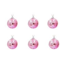 6 件粉色镜面简约时尚休闲装饰球
