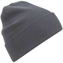 Beechfield Original Cotton Cuffed Beanie (Graphite) - 100% Organic Cotton - Grey - View 1