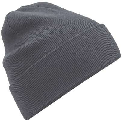 Beechfield Original Cotton Cuffed Beanie (Graphite) - 100% Organic Cotton