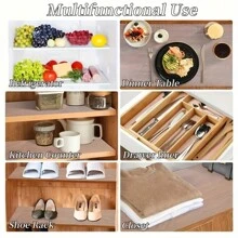 1/3 卷白色雏菊图案抽屉衬垫卷式非粘性搁板衬垫适用于厨房橱柜食品储藏室组织耐用防水防滑橱柜垫冰箱衬垫易于切割可洗保护垫适用于抽屉搁板台面可爱花卉图案家具保护衬垫家庭组织必需品梳妆台抽屉衬垫书桌抽屉垫工具箱衬垫艺术用品垫