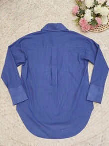 2pcs Shirt And Shorts Set - Dark Blue - View 3