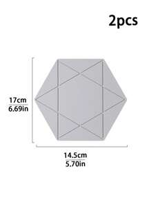 1 pieza/2 piezas Posavasos de silicona minimalista, salvamanteles, tapete para tazón, tapete para platos, individuales a prueba de calor, almohadilla aislante multiusos para vajilla, diseño hexagonal antideslizante, fácil de limpiar, resistente al calor