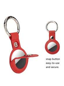 Personalized AirTag Holder, Custom AirTag Keychain, Vegan Leather AirTag Keychain, Custom AirTag Case, Connected Gift For Men, Couple Gift - Multicolor - View 11