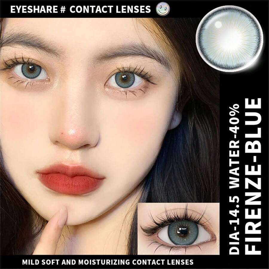 Eyeshare 1pair Korean Lenses Color Contact Lenses For Eyes Blue Eye ...