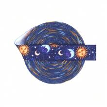 Bristlegrass Print Fold Over Elastic FOE 5/8" 3/4" 15mm 20mm Cartoon Dog Cat Heart Dot Satin Spandex Band Webbing Tape Headband Hair Tie Bracelet Dress Sewing Trim