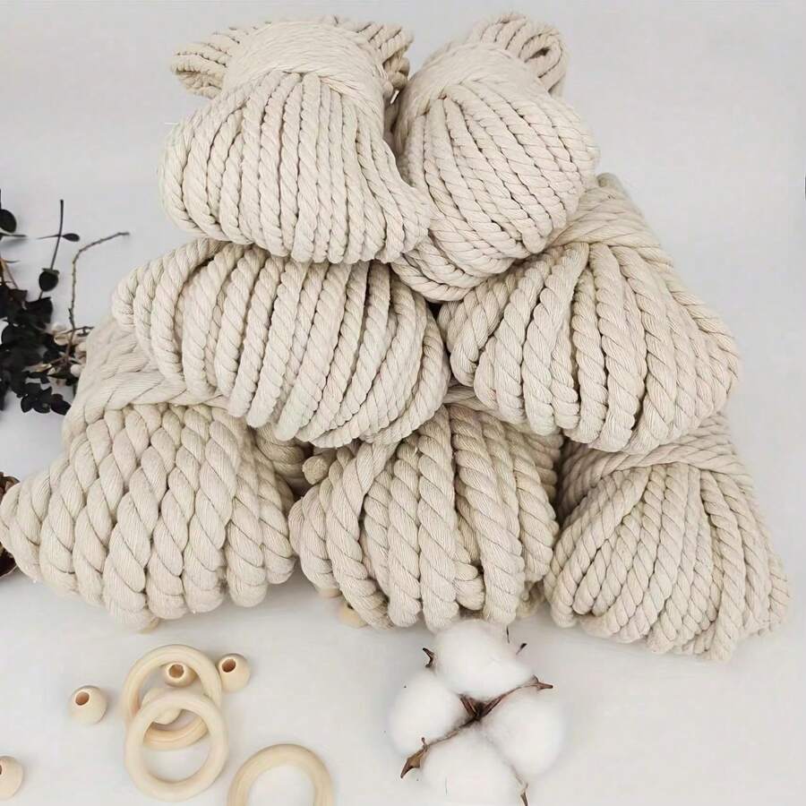 1 卷（4 毫米 - 12 毫米）宽度花边绳，适用于派对装饰、编织工艺品、DIY 家用纺织品、缝纫、珠宝装饰、派对装饰 - 米色 - 查看 1