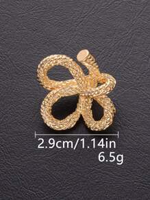 4 件/套不对称扭结蝴蝶结金属纽扣,适用于女士外套、毛衣、西装、DIY 服装、鞋子、包包、礼品盒、缝纫配件 - 彩色 - 查看 10