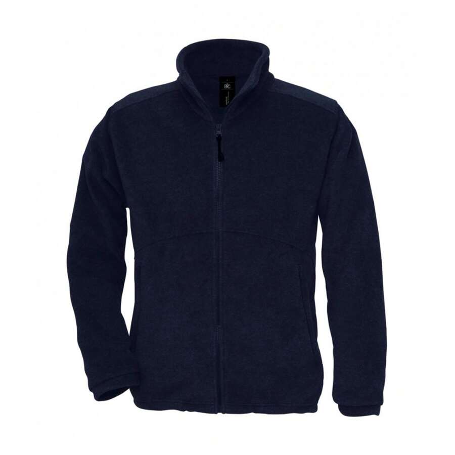B&C Mens Icewalker+ Full Zip Outdoor Fleece (Navy) - 300gsm 100% Polyester - Navy Blue - View 1