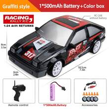 WLtoys Remote Control Car 2.4G Drift RC Car 4WD RC Drift Car Toy GTR AE86 Four-Wheel Drive Racing For Children's Boys Kids Gift - SC24A07 - View 13
