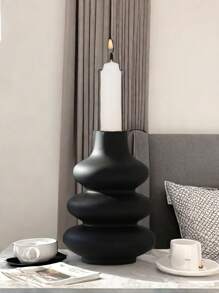 Bình hoa nhỏ màu trắng và đen cho cỏ Pampas, bình hoa Boho hiện đại để trang trí, bình hoa tròn màu trắng cho bàn tiệc cưới phòng khách phòng ngủ bàn cà phê bàn ăn - Nhiều màu - Xem 4