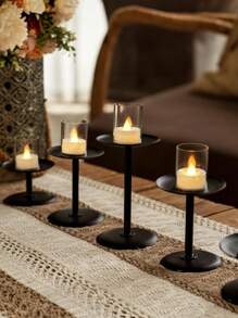 12/24-Pack Mini Transparent Cup Candles - Battery-Powered, Romantic Party Decor. Flameless Electronic LED Candles: Warm Light & Smokeless - Ideal For All Festivals And Weddings. - 白色 - 查看 4