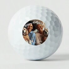 Custom 12/20PCS Golf Balls, Round Rubber Hitting Double Layer Practice Ball, Custom Ball For Outdoor Sports, Suitable For Team Sports, Custom Valentine's Day, Wedding Anniversary, Mother's Day Is The Best Gift For Family And Friends. - White - View 2